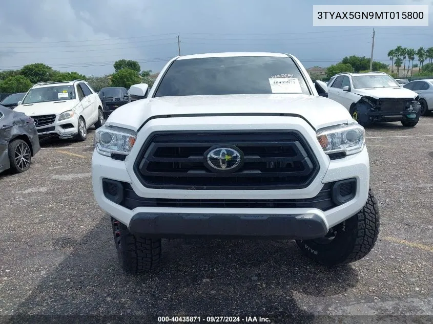 2021 Toyota Tacoma Sr VIN: 3TYAX5GN9MT015800 Lot: 40435871