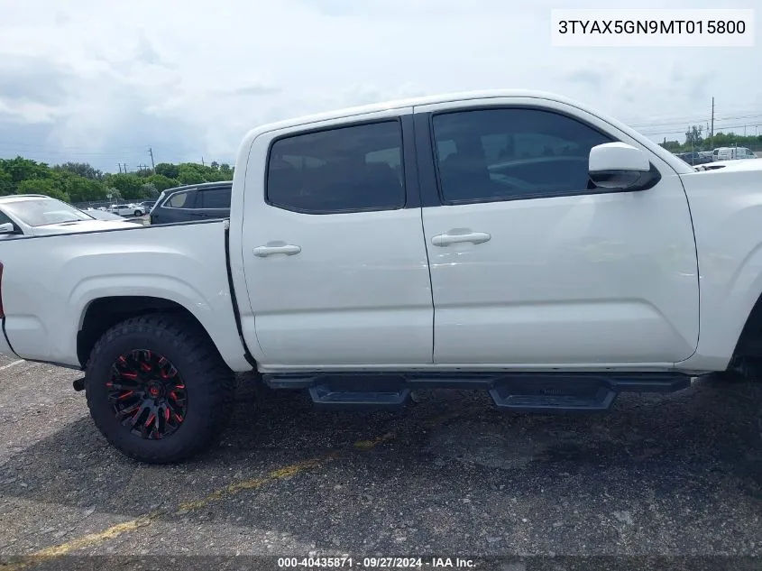 2021 Toyota Tacoma Sr VIN: 3TYAX5GN9MT015800 Lot: 40435871