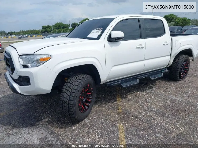 2021 Toyota Tacoma Sr VIN: 3TYAX5GN9MT015800 Lot: 40435871