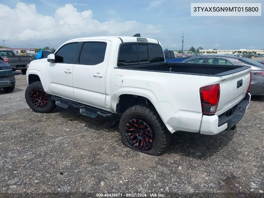 2021 Toyota Tacoma Sr VIN: 3TYAX5GN9MT015800 Lot: 40435871