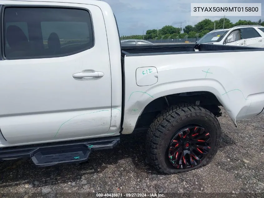 2021 Toyota Tacoma Sr VIN: 3TYAX5GN9MT015800 Lot: 40435871