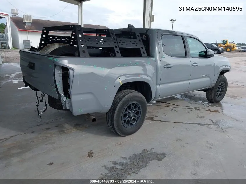 2021 Toyota Tacoma Sr5 V6 VIN: 3TMAZ5CN0MM140695 Lot: 40449793