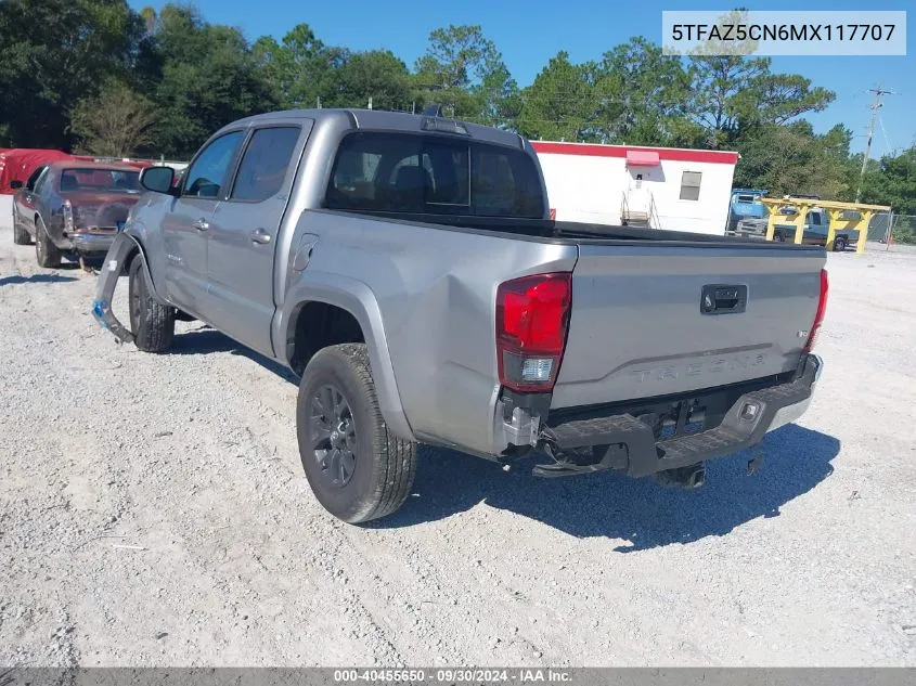 2021 Toyota Tacoma 2Wd Double Cab/Sr5/Trd Sport/ VIN: 5TFAZ5CN6MX117707 Lot: 40455650