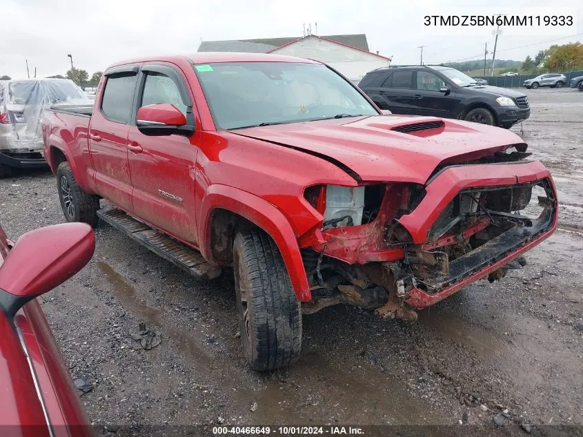 2021 Toyota Tacoma Double Cab/Sr5/Trd Sport/ VIN: 3TMDZ5BN6MM119333 Lot: 40466649