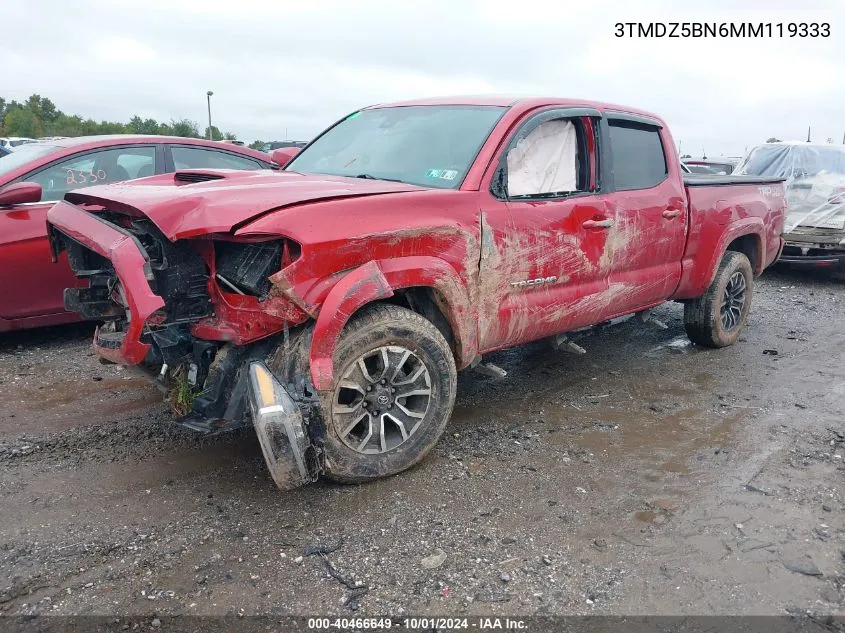 2021 Toyota Tacoma Double Cab/Sr5/Trd Sport/ VIN: 3TMDZ5BN6MM119333 Lot: 40466649