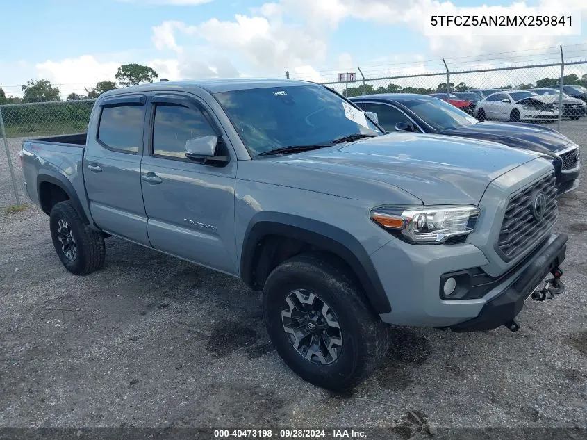 2021 Toyota Tacoma Trd Off-Road VIN: 5TFCZ5AN2MX259841 Lot: 40473198