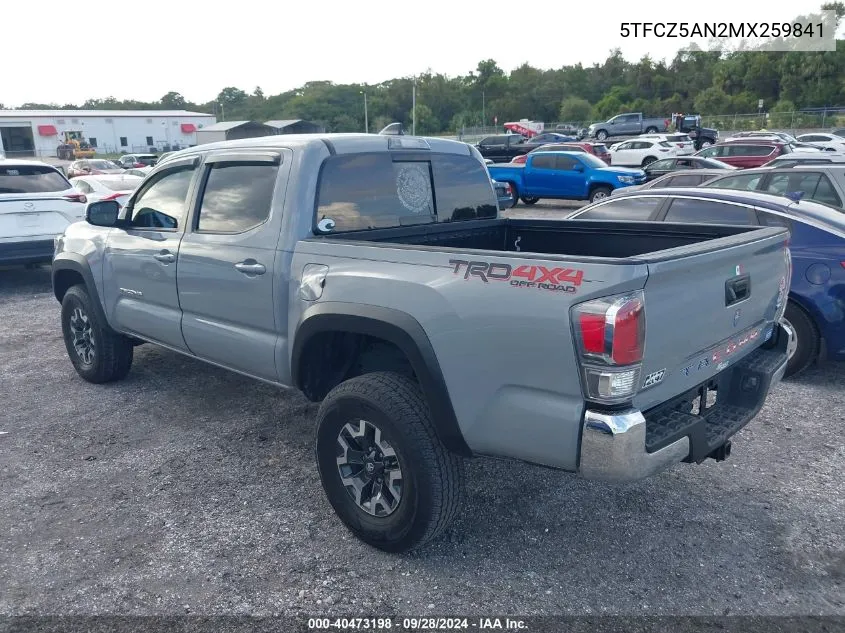 5TFCZ5AN2MX259841 2021 Toyota Tacoma Trd Off-Road