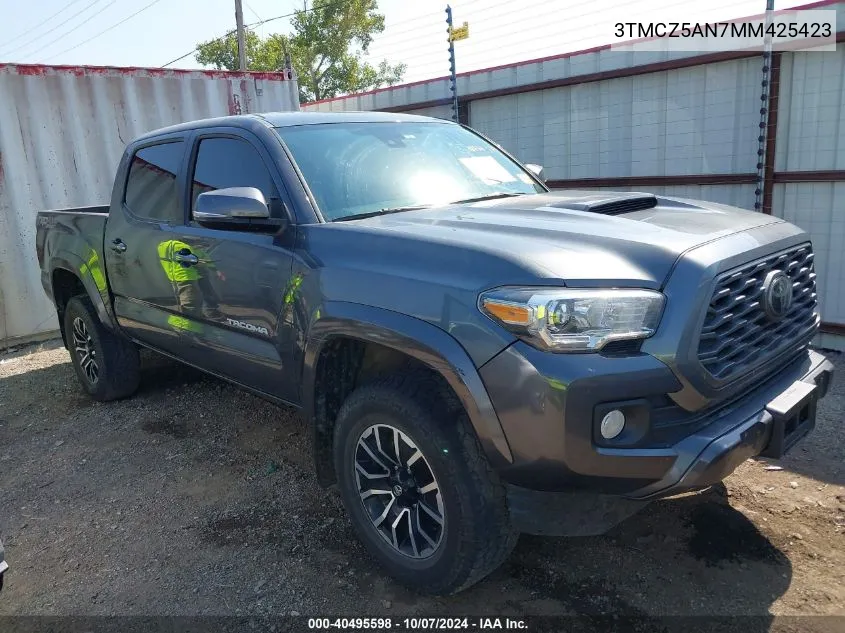 2021 Toyota Tacoma Trd Sport VIN: 3TMCZ5AN7MM425423 Lot: 40495598