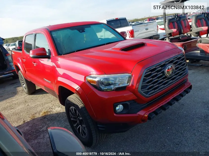 2021 Toyota Tacoma Trd Sport VIN: 5TFAZ5CN8MX103842 Lot: 40519779