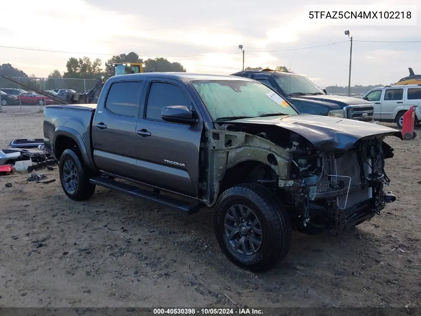 2021 Toyota Tacoma Sr5 V6 VIN: 5TFAZ5CN4MX102218 Lot: 40530398