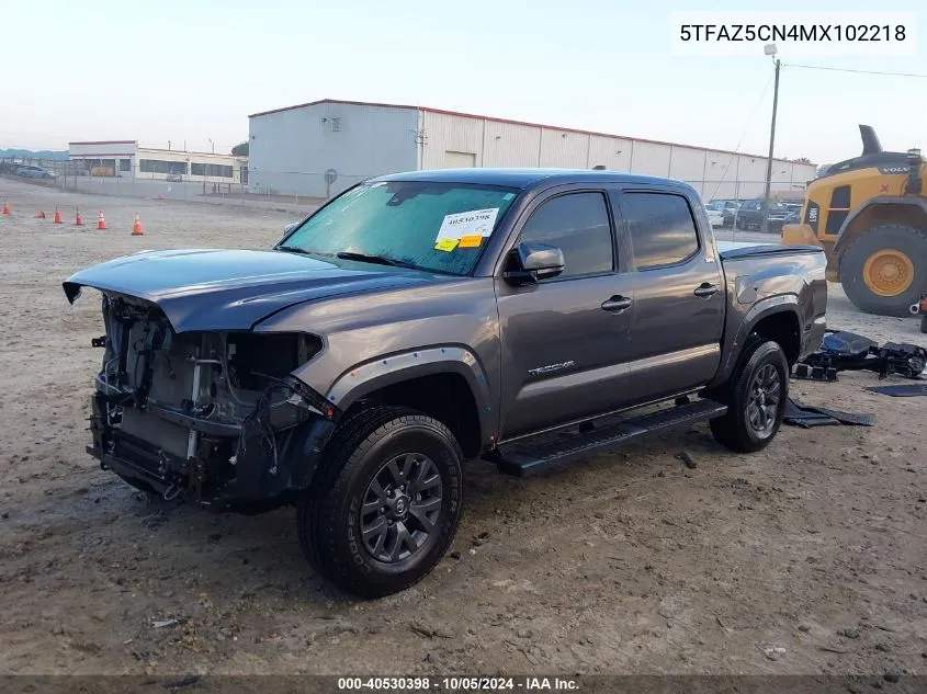 2021 Toyota Tacoma Sr5 V6 VIN: 5TFAZ5CN4MX102218 Lot: 40530398