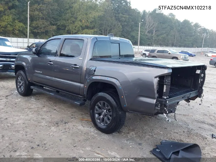 2021 Toyota Tacoma Sr5 V6 VIN: 5TFAZ5CN4MX102218 Lot: 40530398