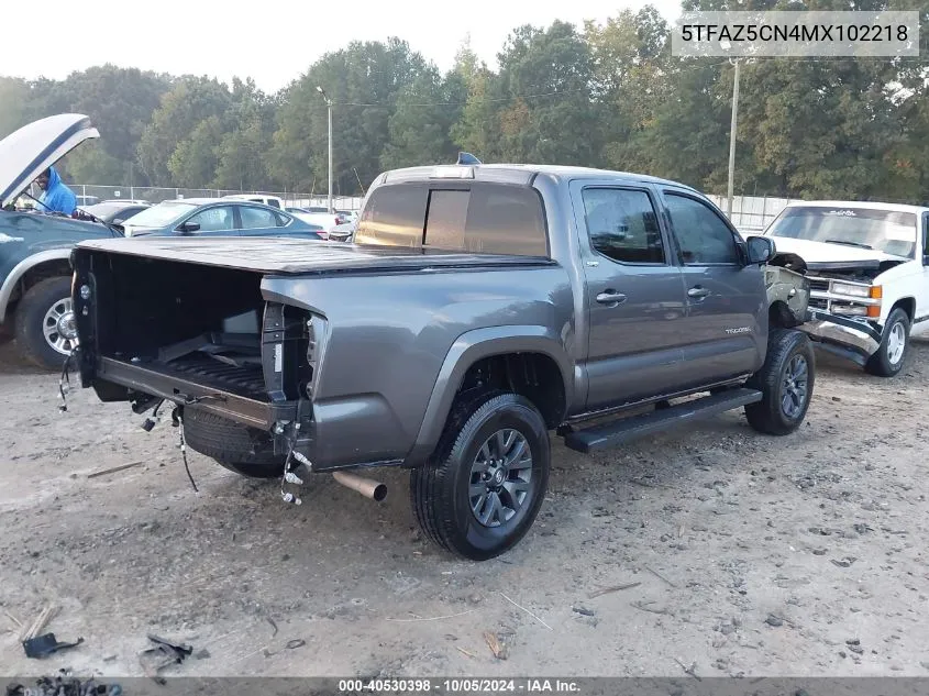 2021 Toyota Tacoma Sr5 V6 VIN: 5TFAZ5CN4MX102218 Lot: 40530398