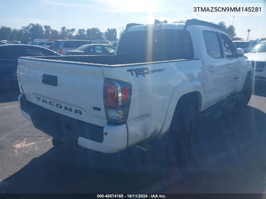 2021 Toyota Tacoma Trd Sport VIN: 3TMAZ5CN9MM145281 Lot: 40574165