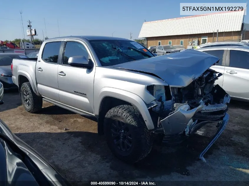 2021 Toyota Tacoma Sr5 VIN: 5TFAX5GN1MX192279 Lot: 40599090