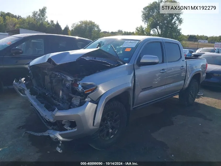 2021 Toyota Tacoma Sr5 VIN: 5TFAX5GN1MX192279 Lot: 40599090