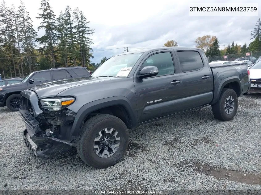 2021 Toyota Tacoma Trd Off-Road VIN: 3TMCZ5AN8MM423759 Lot: 40644275