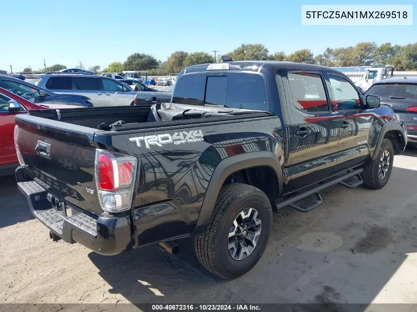 2021 Toyota Tacoma Trd Off-Road VIN: 5TFCZ5AN1MX269518 Lot: 40672316