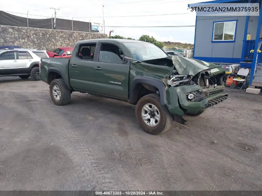 2021 Toyota Tacoma Sr V6/Sr5 V6/Trd Off-Road/Trd Pro/Trd Sport VIN: 3TMCZ5AN2MM375935 Lot: 40673303