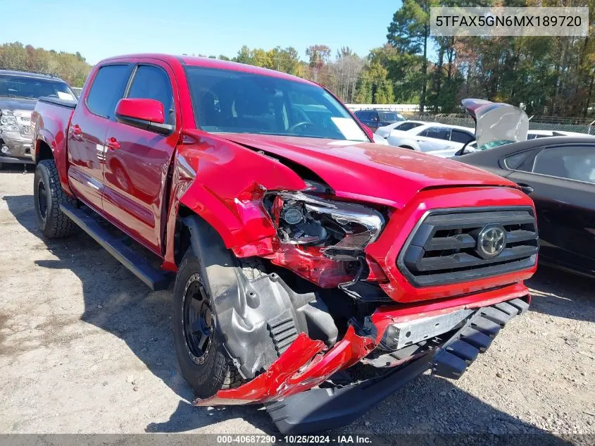 2021 Toyota Tacoma Sr VIN: 5TFAX5GN6MX189720 Lot: 40687290