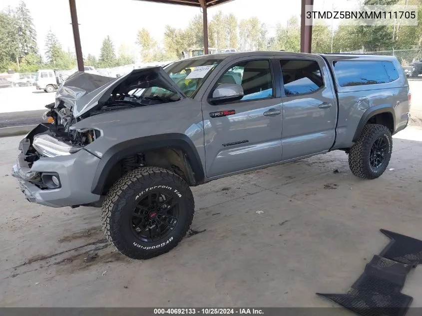 2021 Toyota Tacoma Trd Off-Road VIN: 3TMDZ5BNXMM111705 Lot: 40692133