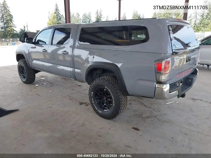 2021 Toyota Tacoma Trd Off-Road VIN: 3TMDZ5BNXMM111705 Lot: 40692133