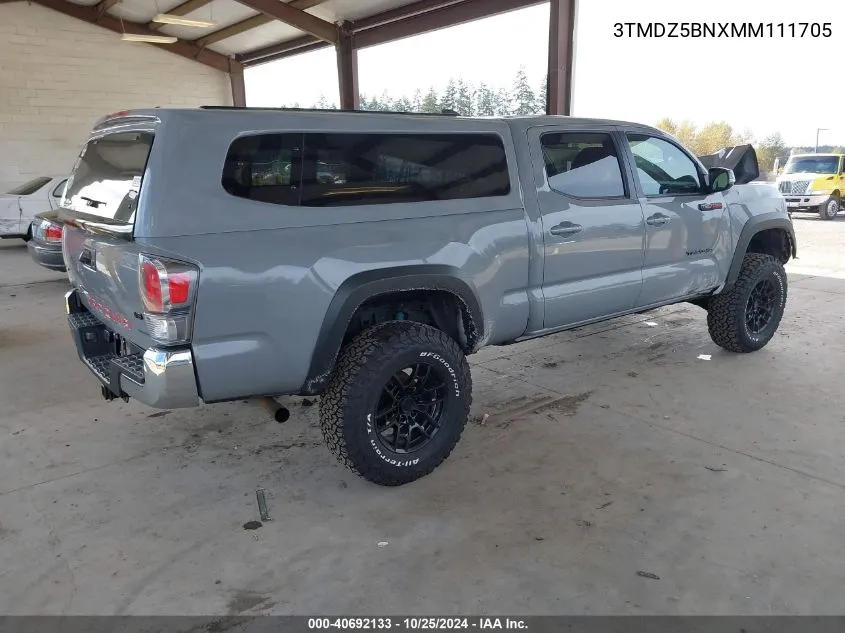 2021 Toyota Tacoma Trd Off-Road VIN: 3TMDZ5BNXMM111705 Lot: 40692133