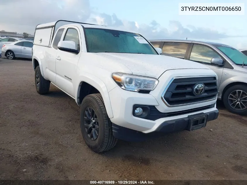 2021 Toyota Tacoma Sr5 V6 VIN: 3TYRZ5CN0MT006650 Lot: 40716989