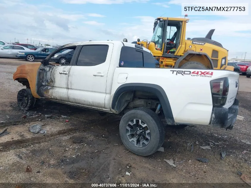 5TFCZ5AN7MX277753 2021 Toyota Tacoma Trd Off-Road