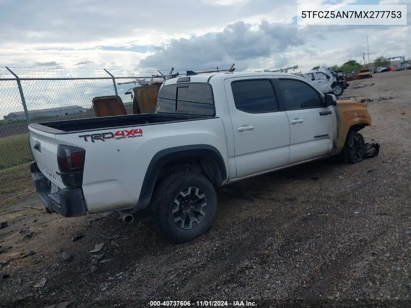 5TFCZ5AN7MX277753 2021 Toyota Tacoma Trd Off-Road