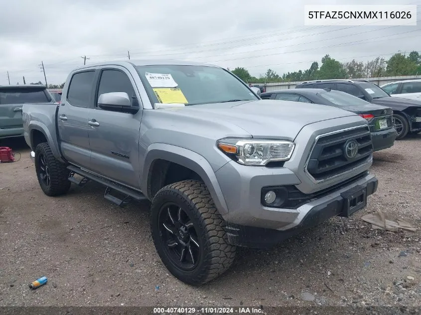 5TFAZ5CNXMX116026 2021 Toyota Tacoma Sr5 V6