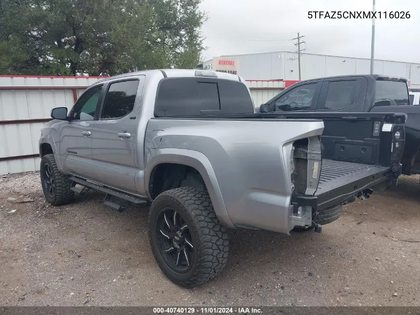 5TFAZ5CNXMX116026 2021 Toyota Tacoma Sr5 V6