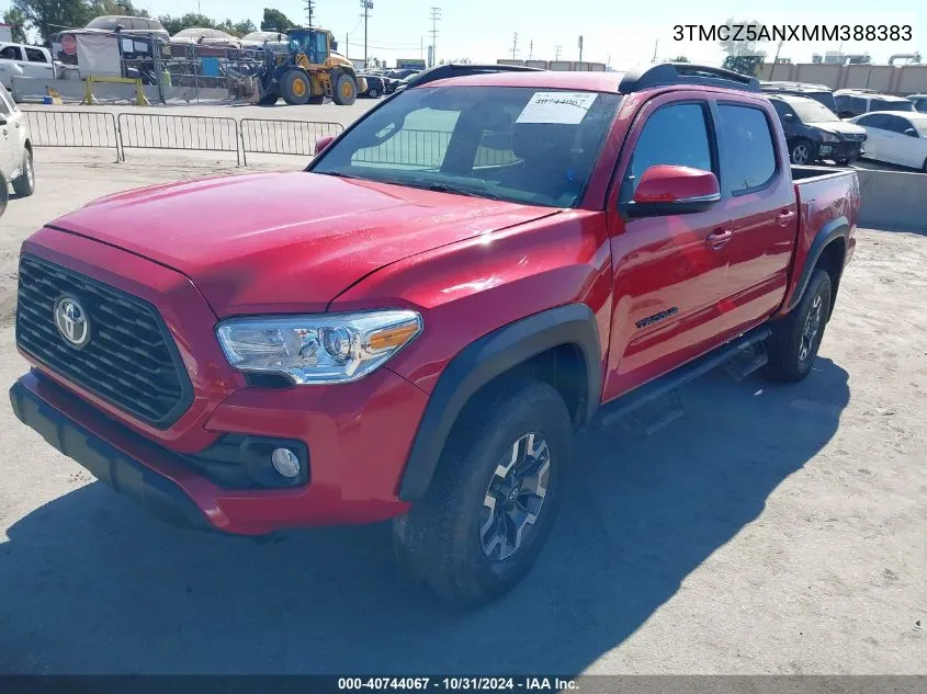 2021 Toyota Tacoma Trd Off-Road VIN: 3TMCZ5ANXMM388383 Lot: 40744067