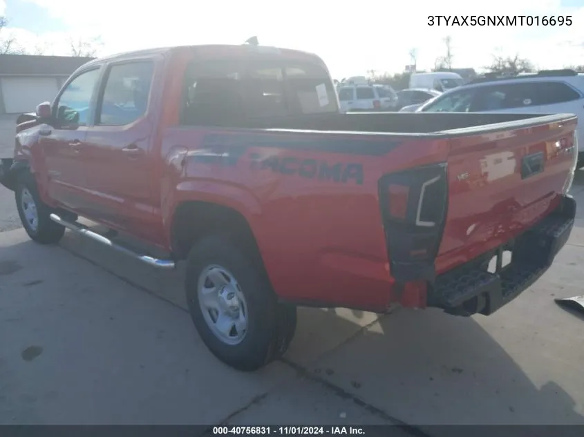 3TYAX5GNXMT016695 2021 Toyota Tacoma Sr