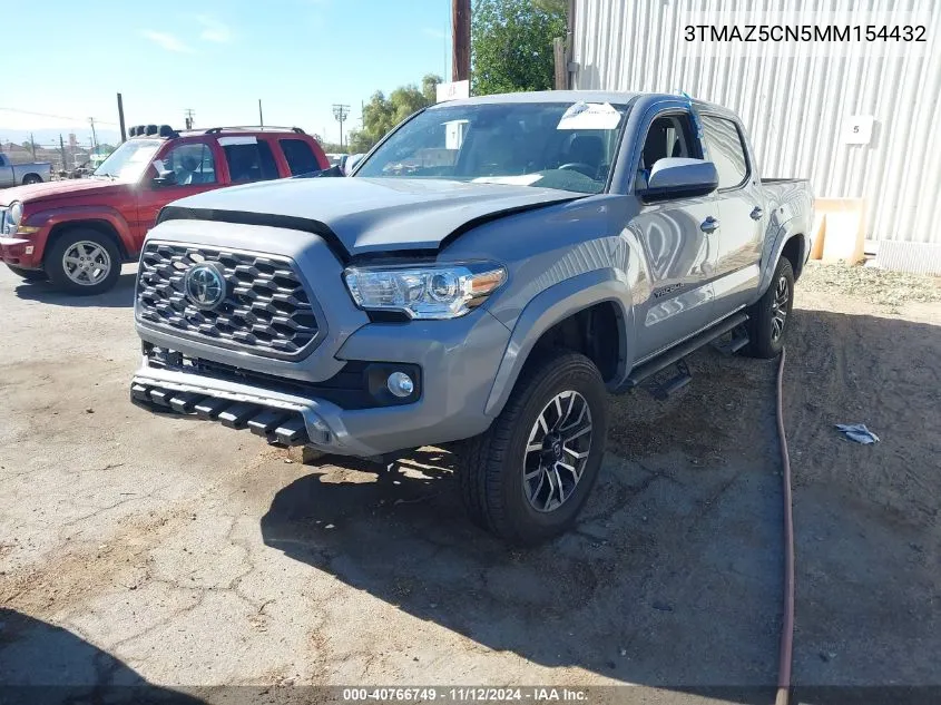 2021 Toyota Tacoma Sr5 V6 VIN: 3TMAZ5CN5MM154432 Lot: 40766749