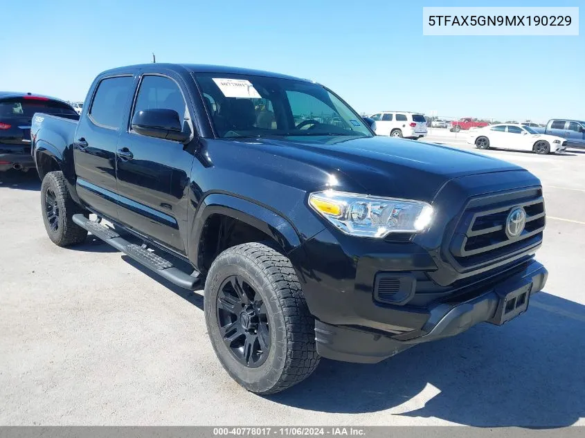 2021 Toyota Tacoma Sr VIN: 5TFAX5GN9MX190229 Lot: 40778017