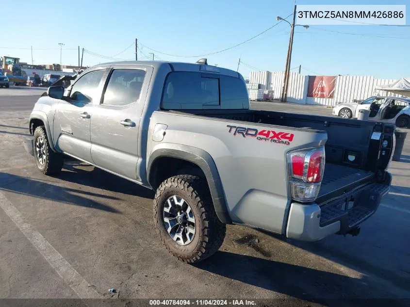 2021 Toyota Tacoma Trd Off-Road VIN: 3TMCZ5AN8MM426886 Lot: 40784094