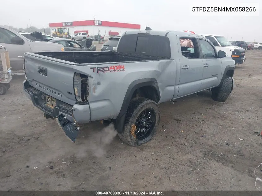 2021 Toyota Tacoma Trd Off-Road VIN: 5TFDZ5BN4MX058266 Lot: 40789336