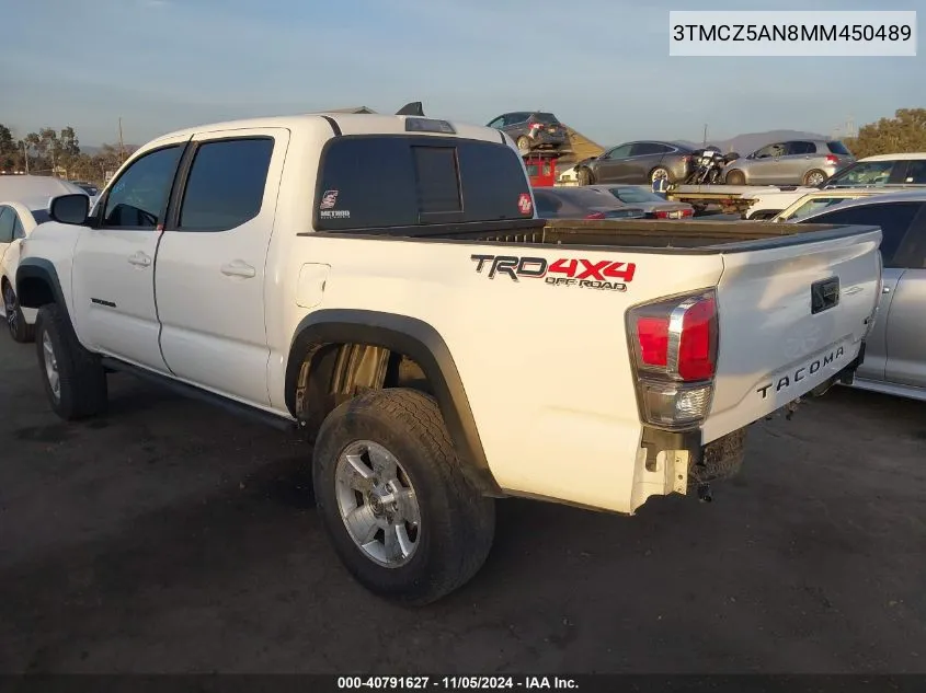 2021 Toyota Tacoma Trd Off-Road VIN: 3TMCZ5AN8MM450489 Lot: 40791627