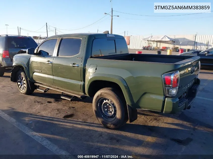 2021 Toyota Tacoma Limited VIN: 3TMGZ5AN6MM383859 Lot: 40819947