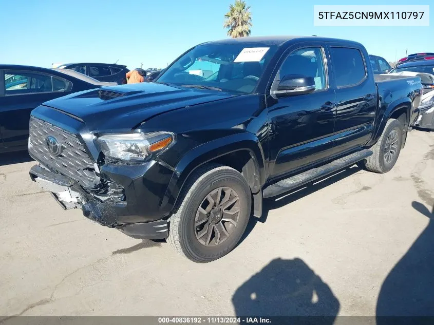 2021 Toyota Tacoma Trd Sport VIN: 5TFAZ5CN9MX110797 Lot: 40836192