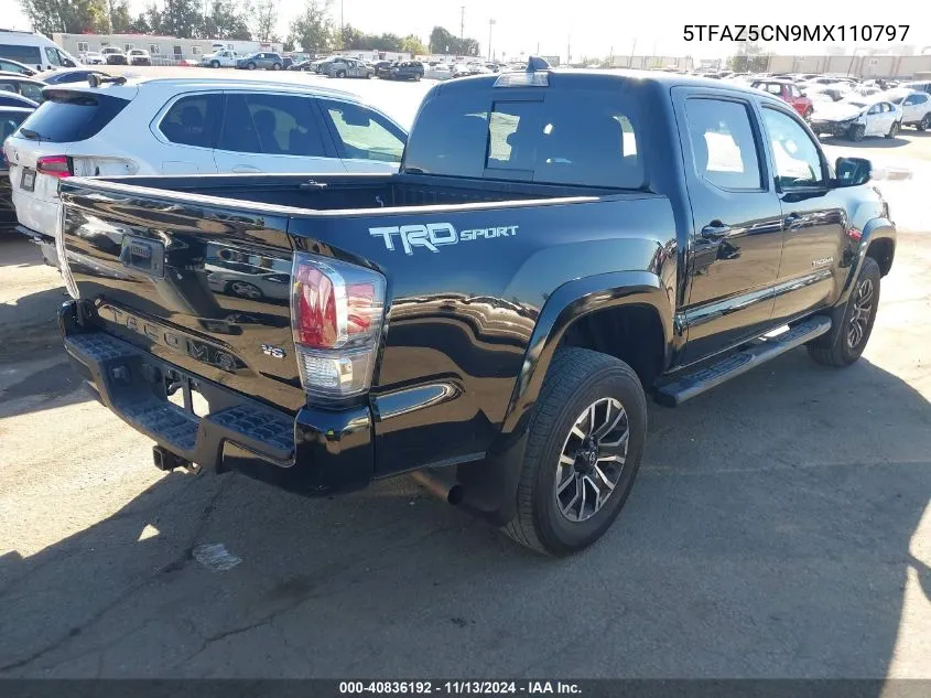 2021 Toyota Tacoma Trd Sport VIN: 5TFAZ5CN9MX110797 Lot: 40836192