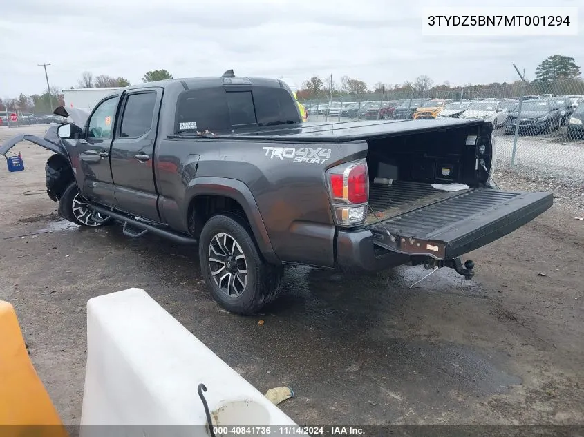 2021 Toyota Tacoma Trd Sport VIN: 3TYDZ5BN7MT001294 Lot: 40841736