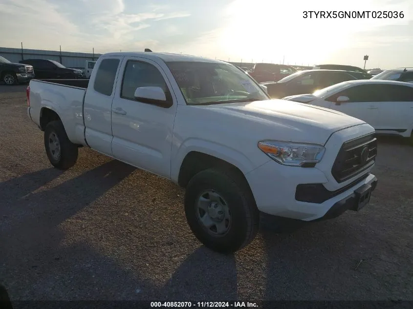 2021 Toyota Tacoma Sr VIN: 3TYRX5GN0MT025036 Lot: 40852070