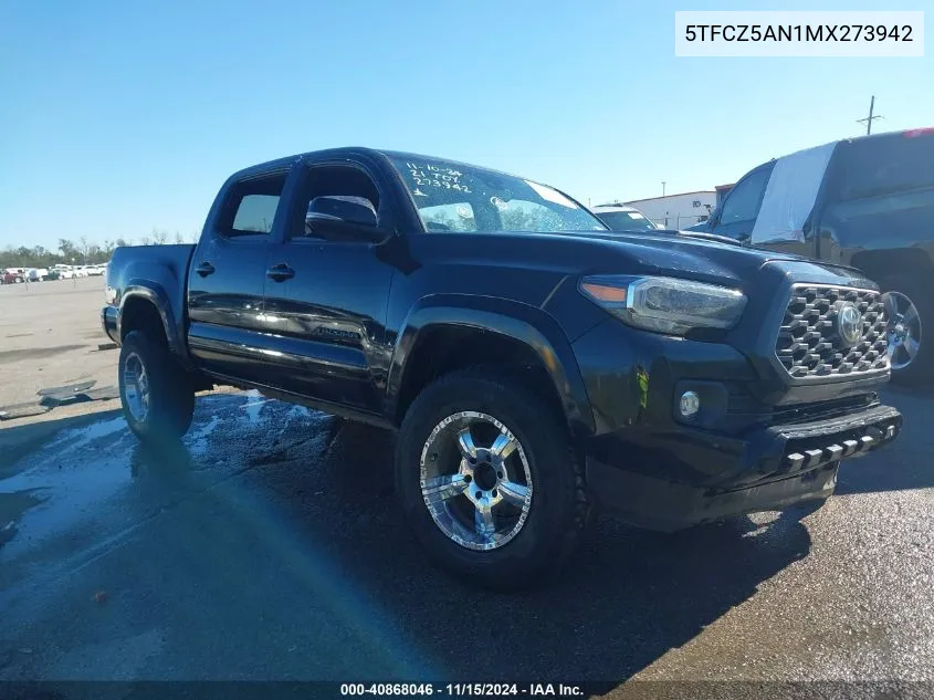 2021 Toyota Tacoma Trd Sport VIN: 5TFCZ5AN1MX273942 Lot: 40868046