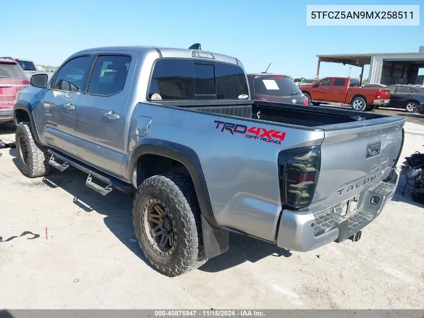 2021 Toyota Tacoma Trd Off-Road VIN: 5TFCZ5AN9MX258511 Lot: 40875947