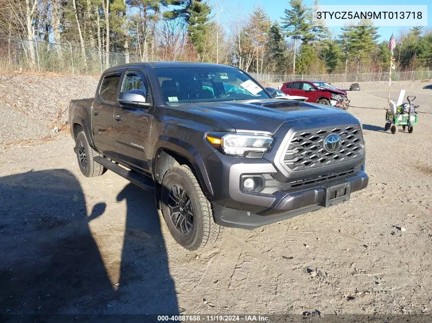 2021 Toyota Tacoma Trd Sport VIN: 3TYCZ5AN9MT013718 Lot: 40887658