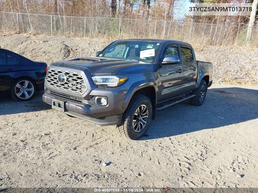 2021 Toyota Tacoma Trd Sport VIN: 3TYCZ5AN9MT013718 Lot: 40887658