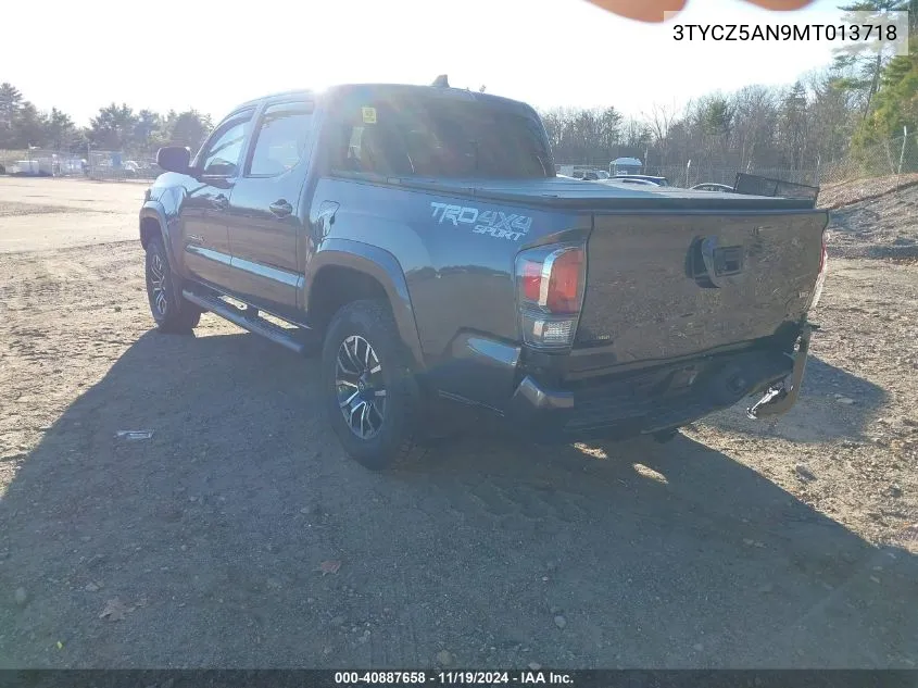 2021 Toyota Tacoma Trd Sport VIN: 3TYCZ5AN9MT013718 Lot: 40887658