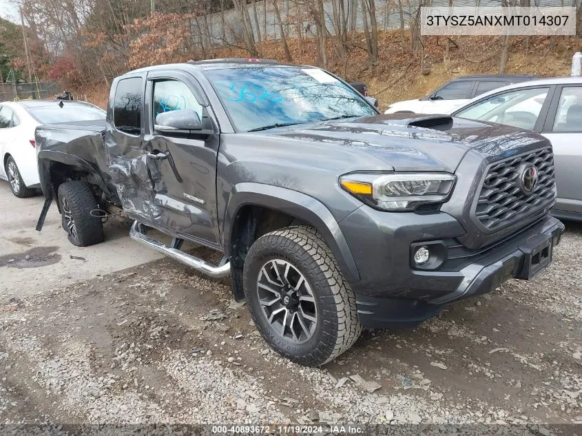 2021 Toyota Tacoma Trd Sport VIN: 3TYSZ5ANXMT014307 Lot: 40893672